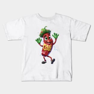 Cute Cartoon Chili Kids T-Shirt